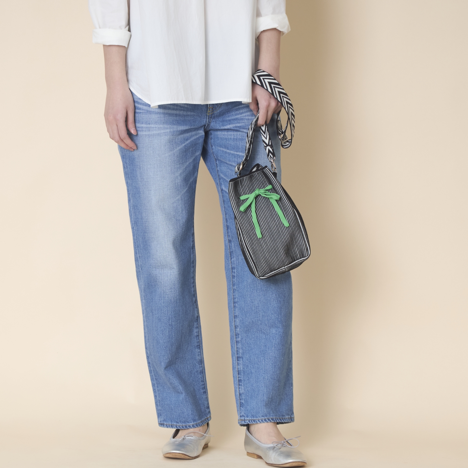 TRICOTE/RIB POUCH BAG